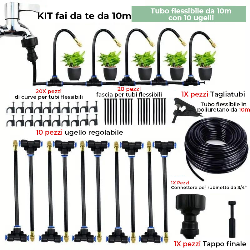 Set di irrigazione a goccia da giardino
