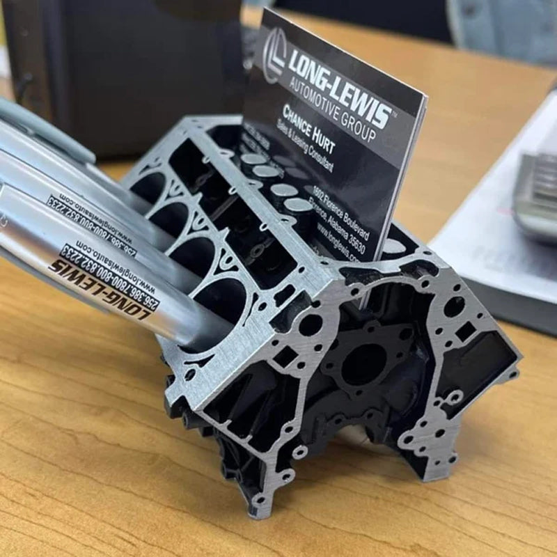 Motore V8 originale | Portapenne e porta biglietti da visita per blocco motore