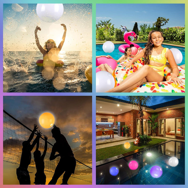 Pallone da spiaggia luminoso a 16 colori con luce a LED
