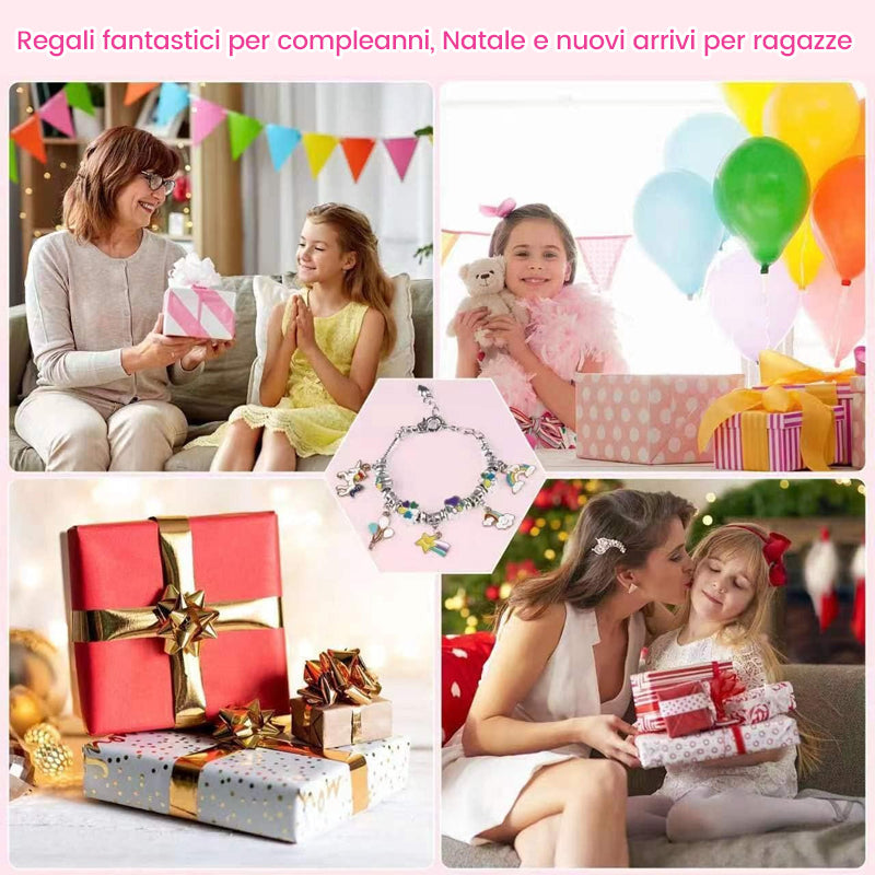 Kit per realizzare braccialetti con ciondoli per ragazze