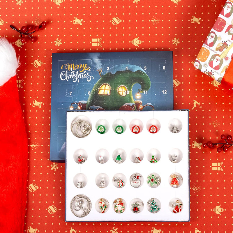 Set Braccialetti Calendario dell'Avvento Fai da Te di 24 Giorni