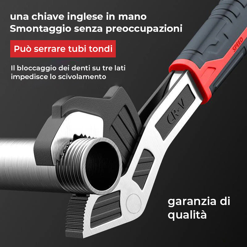 Chiave regolabile autobloccante multifunzionale