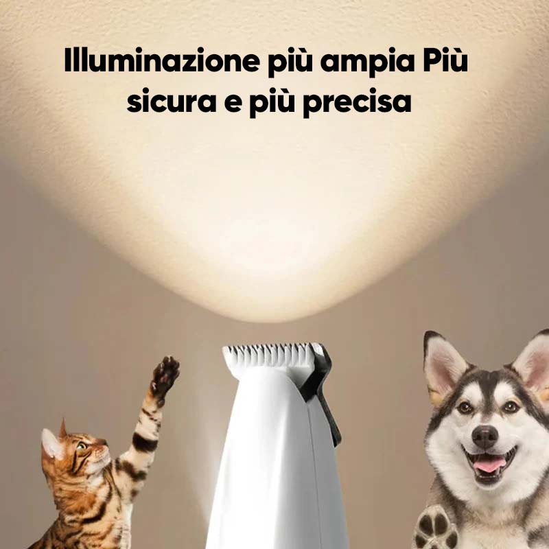Tagliapeli per animali con luce LED