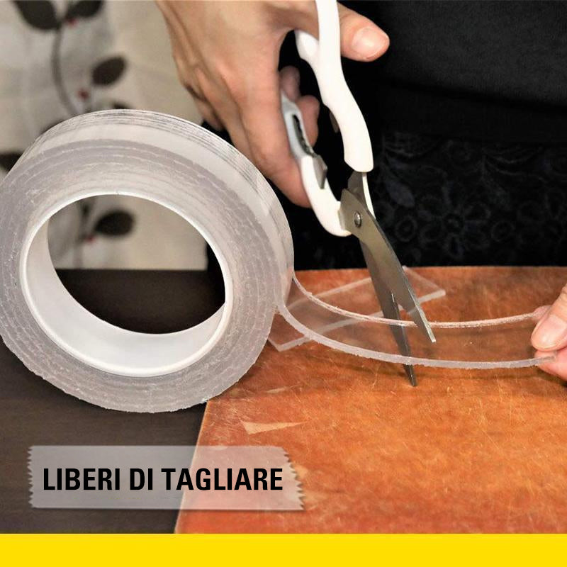 Nastro adesivo senza traccia, lavabile e adesivo