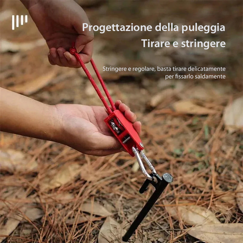 Corda da campeggio fissa regolabile portatile