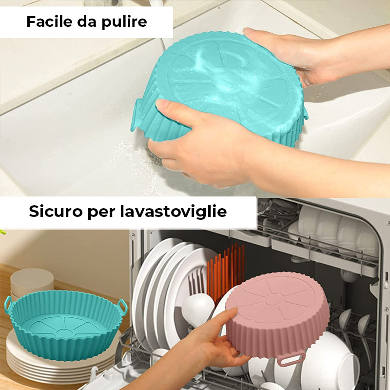 Teglia da forno in silicone per friggitrice ad aria