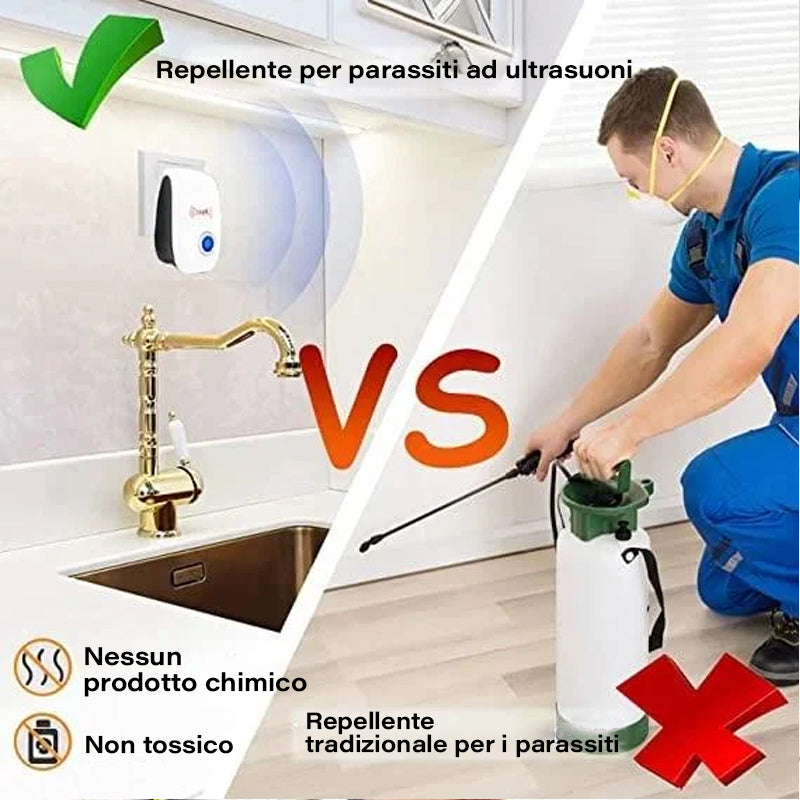 Repellente per zanzare ad ultrasuoni intelligente con inverter