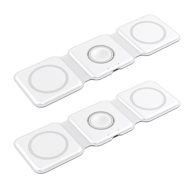 Nuovo caricabatterie wireless pieghevole 3 in 1