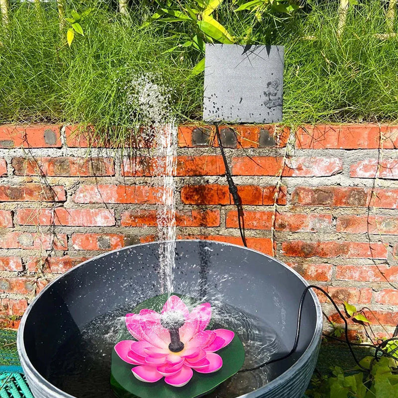 Laghetto con fontana solare a forma di loto decorativo