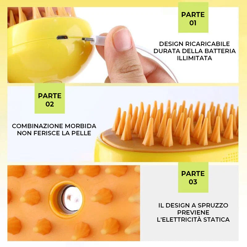 Pettine per capelli fluttuante spray