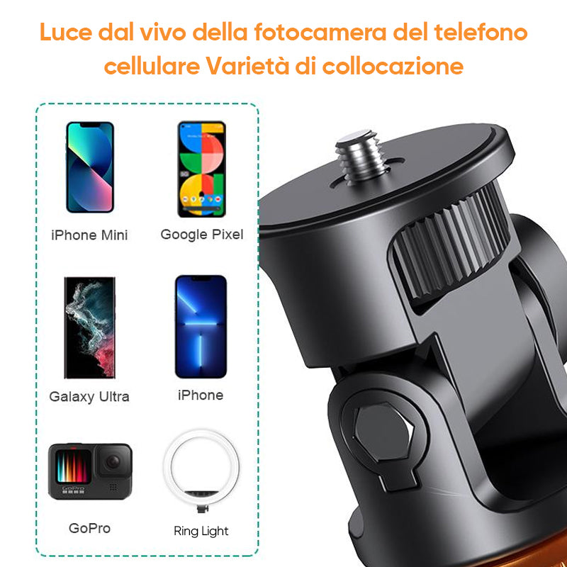 Treppiede per selfie con telecomando Bluetooth