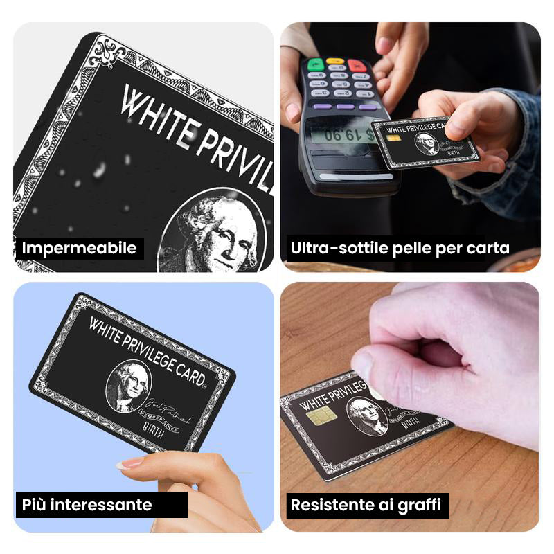 Set di 4 adesivi in vinile per la pelle di carta di credito