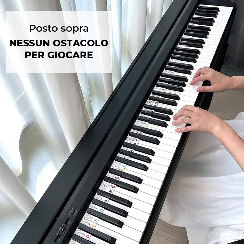 Etichette rimovibili per le note della tastiera del pianoforte