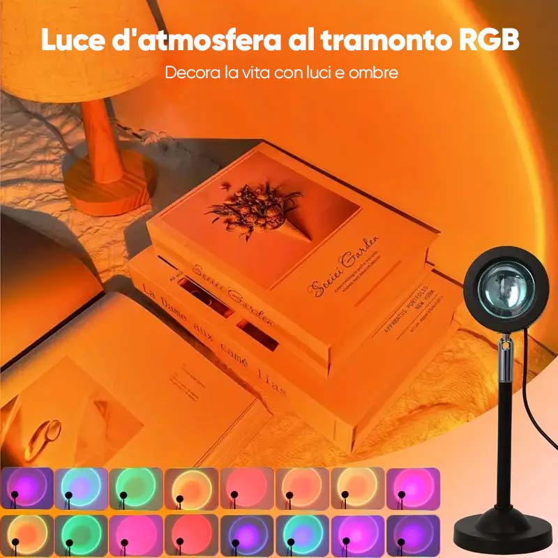 Lampada di proiezione tramonto RGB