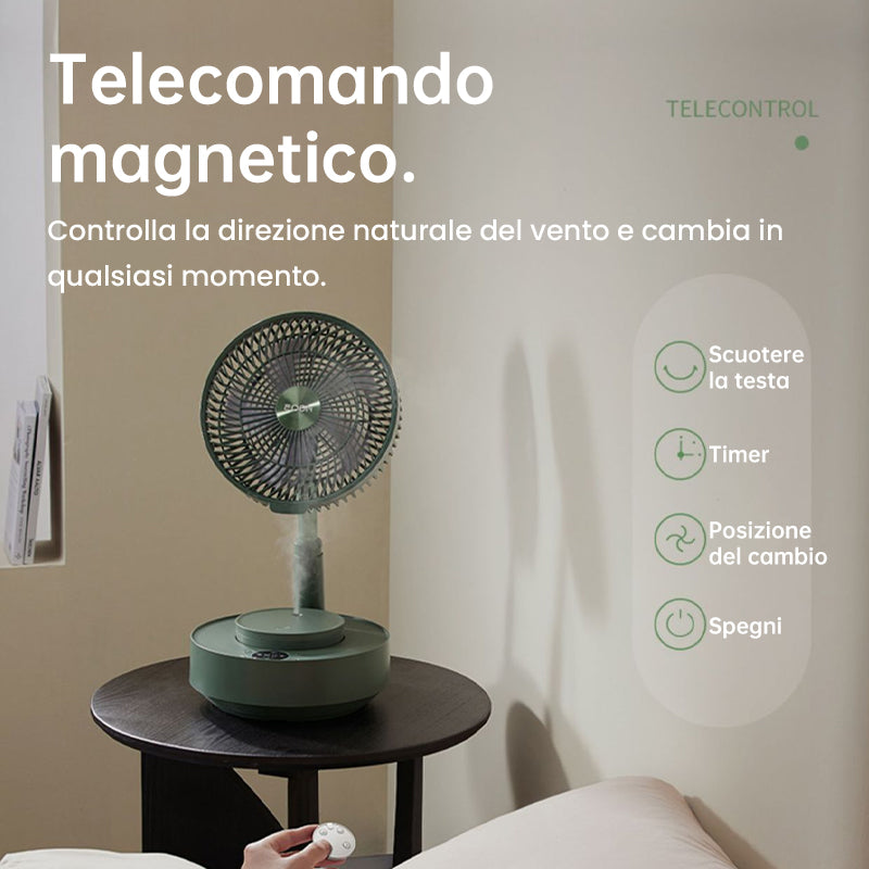 Ventilatore pieghevole telescopico