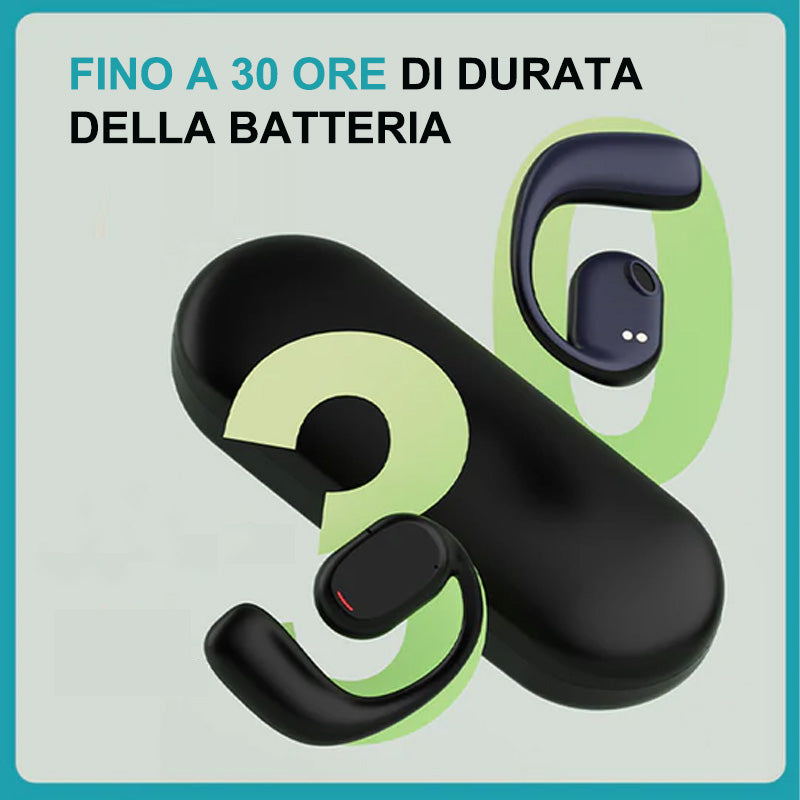 Auricolare Bluetooth senza fili con gancio per l'orecchio