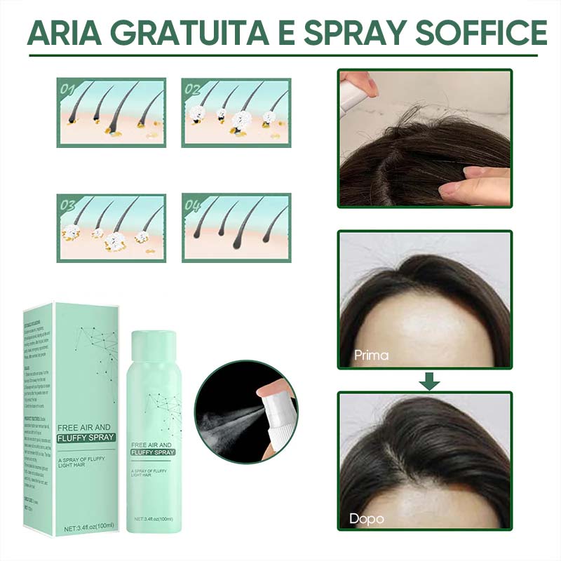 Spray magico per capelli asciutti