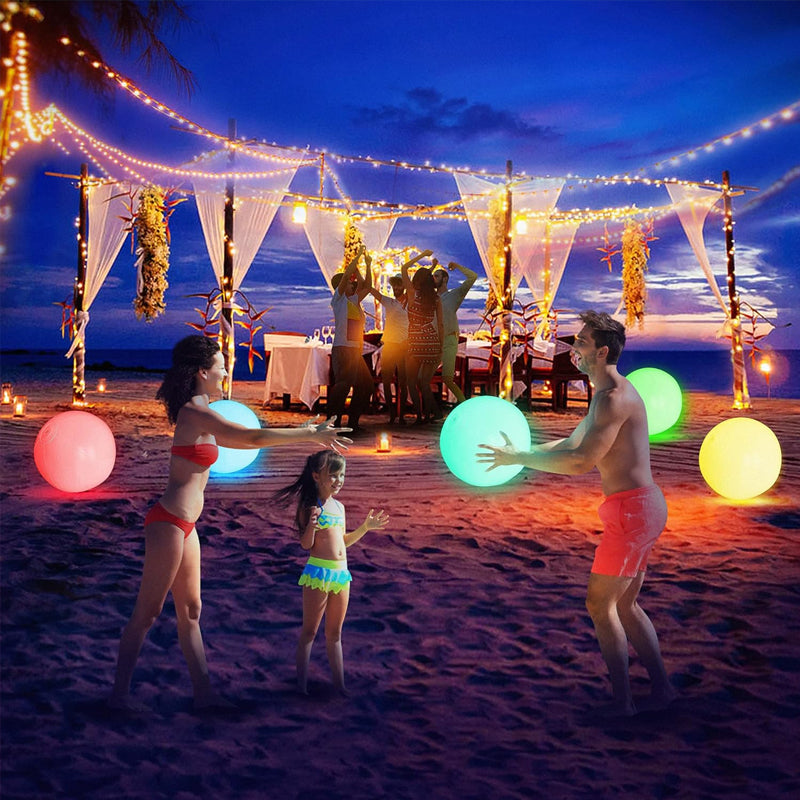Pallone da spiaggia luminoso a 16 colori con luce a LED