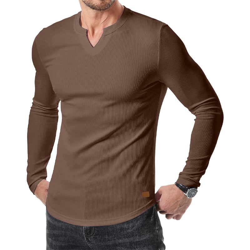 Maglietta Uomo Slim Fit Scollo a V Longline Muscle