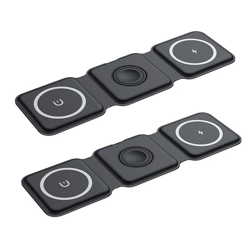 Nuovo caricabatterie wireless pieghevole 3 in 1