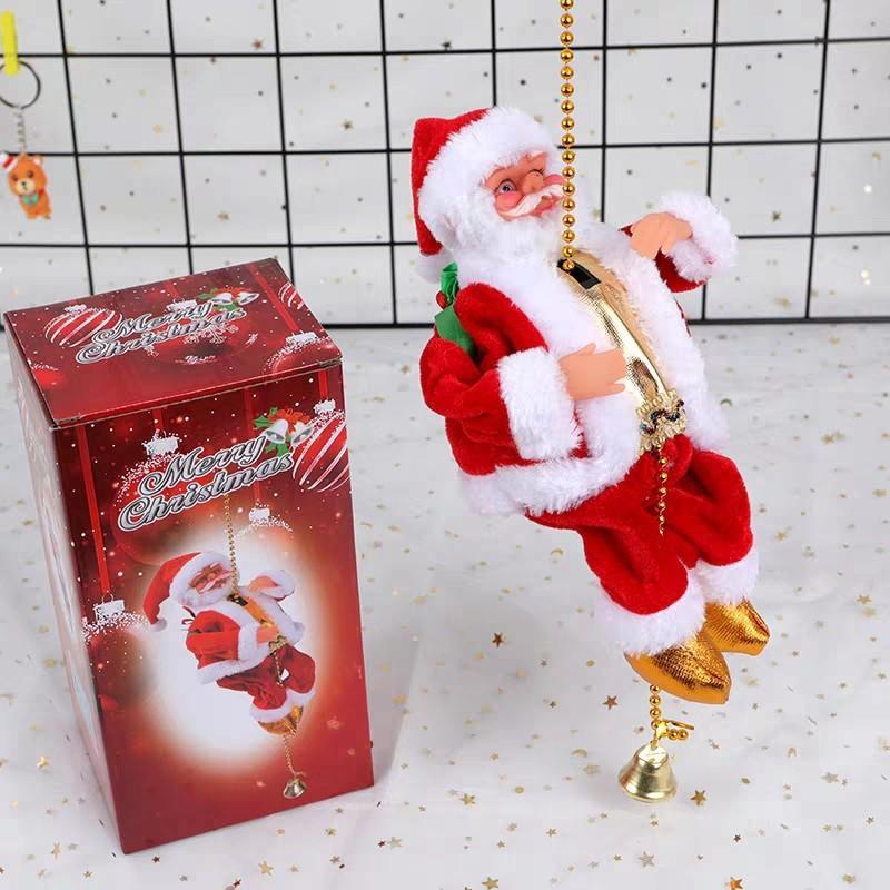 Babbo Natale che si arrampica