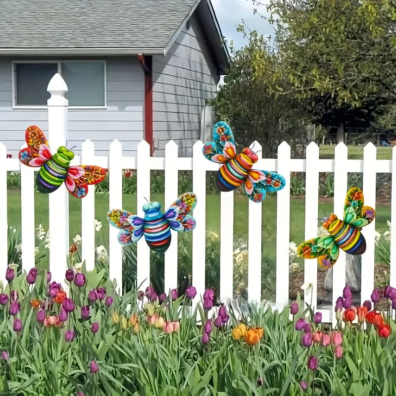 Decorazioni da parete sospese per sculture artistiche in ferro ape per giardino