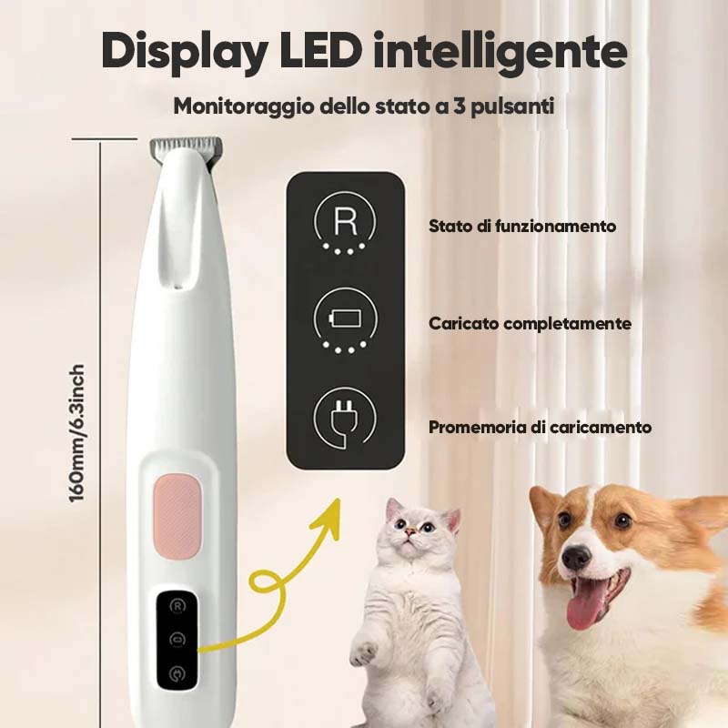 Tagliapeli per animali con luce LED