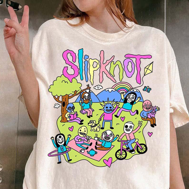 Divertente maglietta con stampa anime