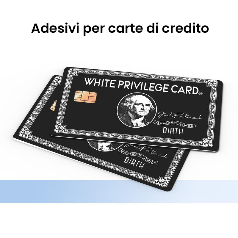 Set di 4 adesivi in vinile per la pelle di carta di credito