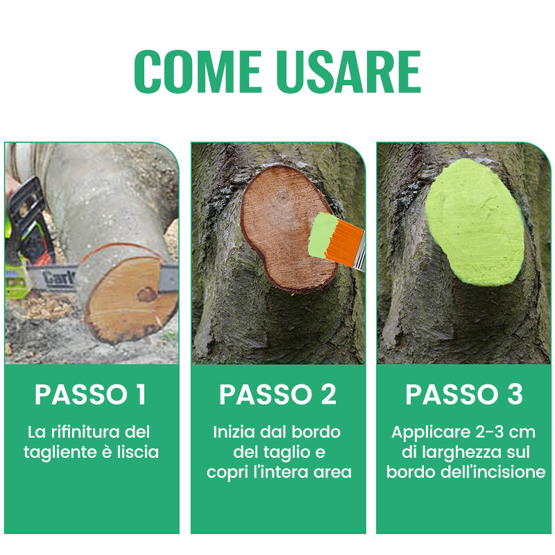 Agente curativo per ferite di grandi alberi