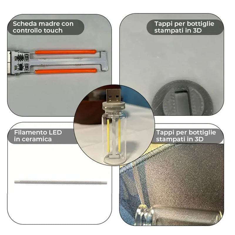 Luce notturna touch USB
