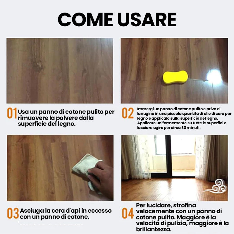 Lucido e spazzola per mobili