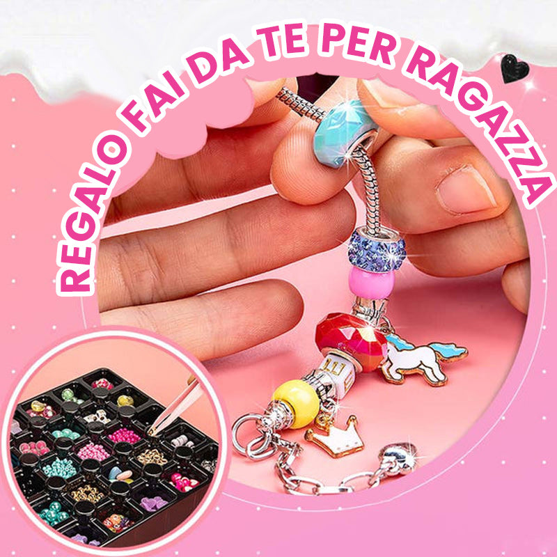 Kit per realizzare braccialetti con ciondoli per ragazze
