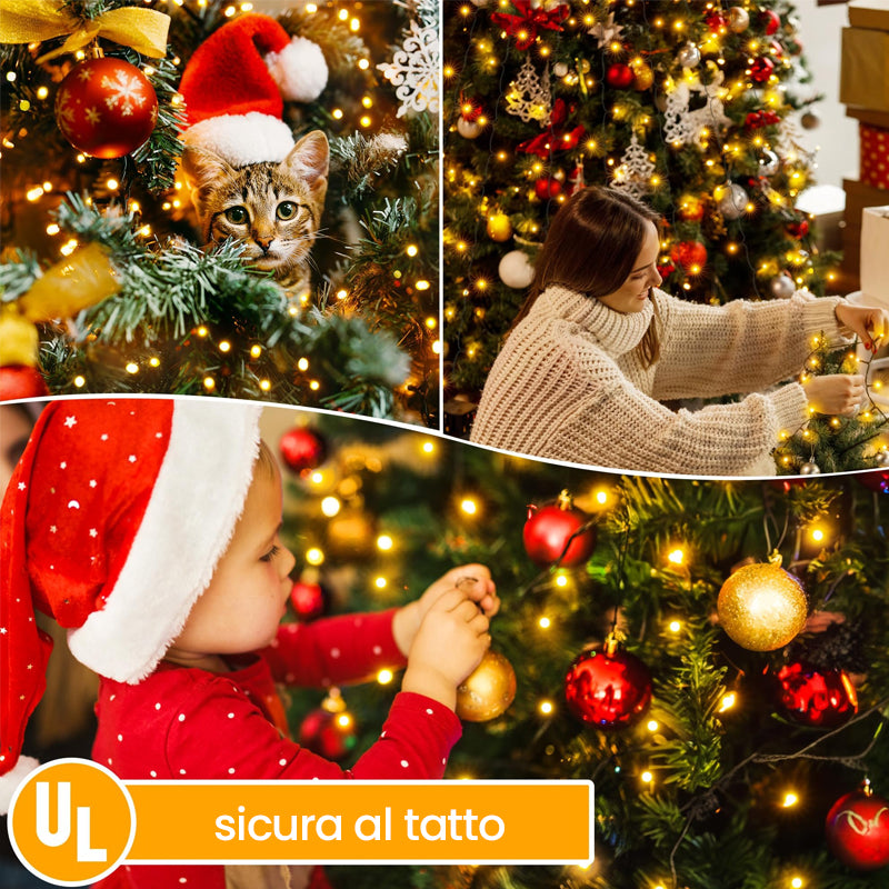 Luci a cascata per albero di Natale con anello
