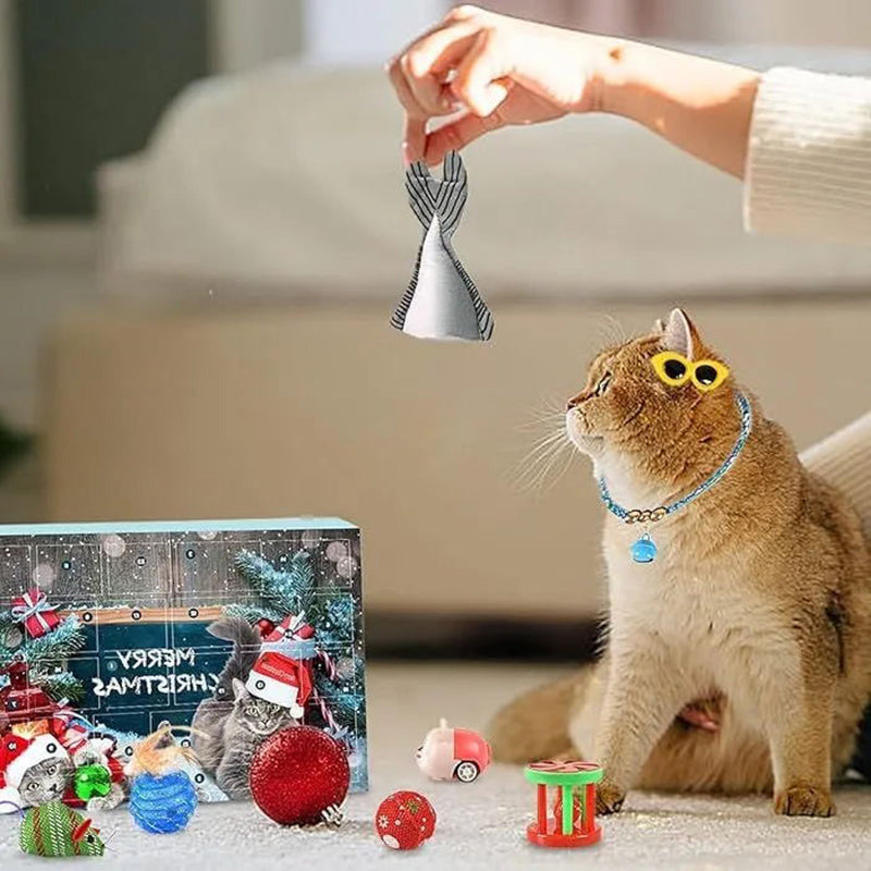 Calendario del gatto con conto alla rovescia per il Natale