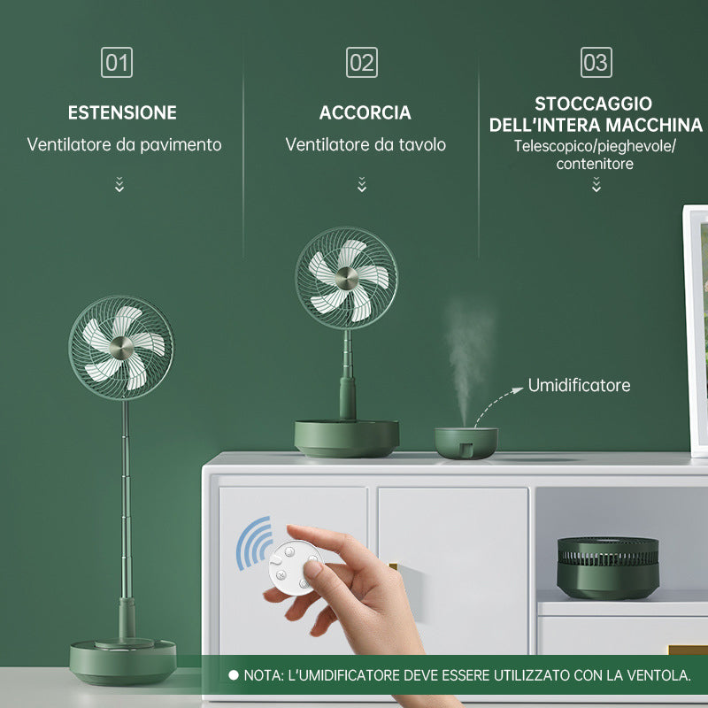 Ventilatore pieghevole telescopico