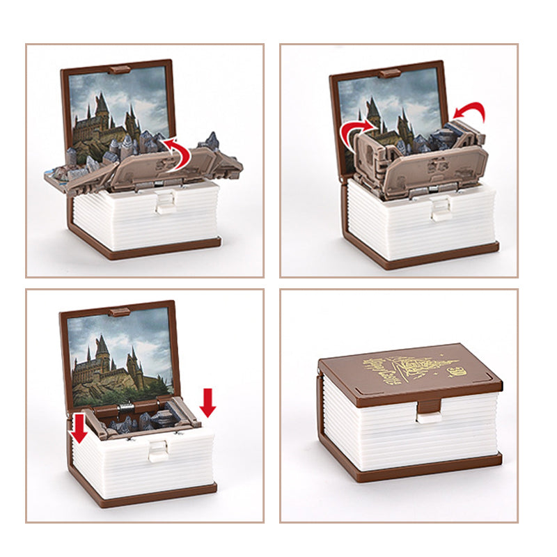 Portachiavi a libro pop-up in 3D stereoscopico