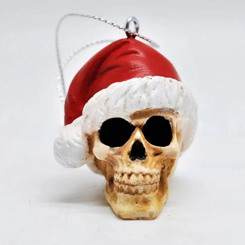Mini scheletro con cappello di Natale