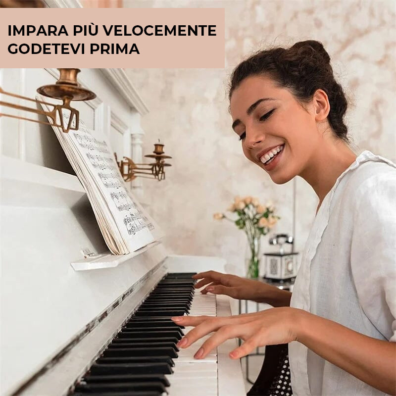Etichette rimovibili per le note della tastiera del pianoforte