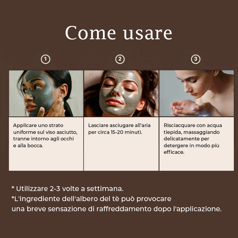 Maschera di fango di sollievo