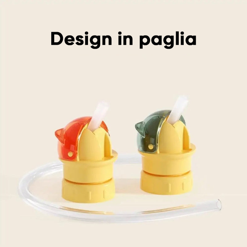 Coperchio con cannuccia per bottiglia d'acqua riutilizzabile per bambini
