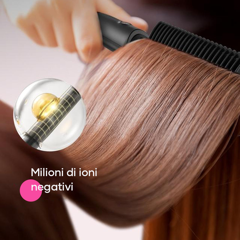 Spazzola lisciante per capelli agli ioni negativi