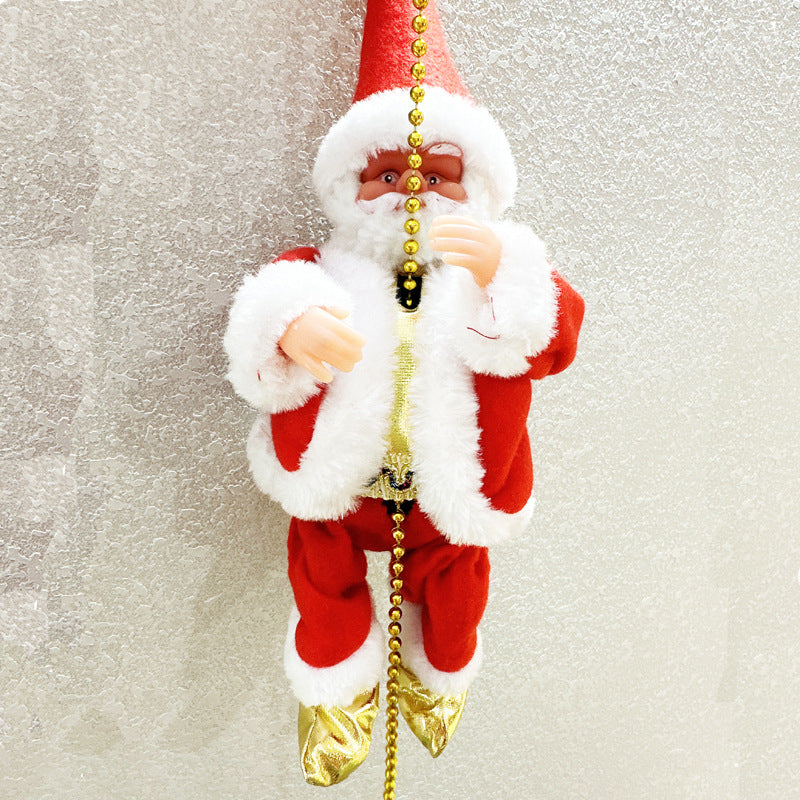 Babbo Natale che si arrampica