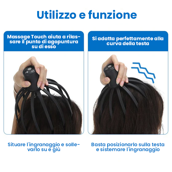 Massaggiatore per la testa a forma di polpo