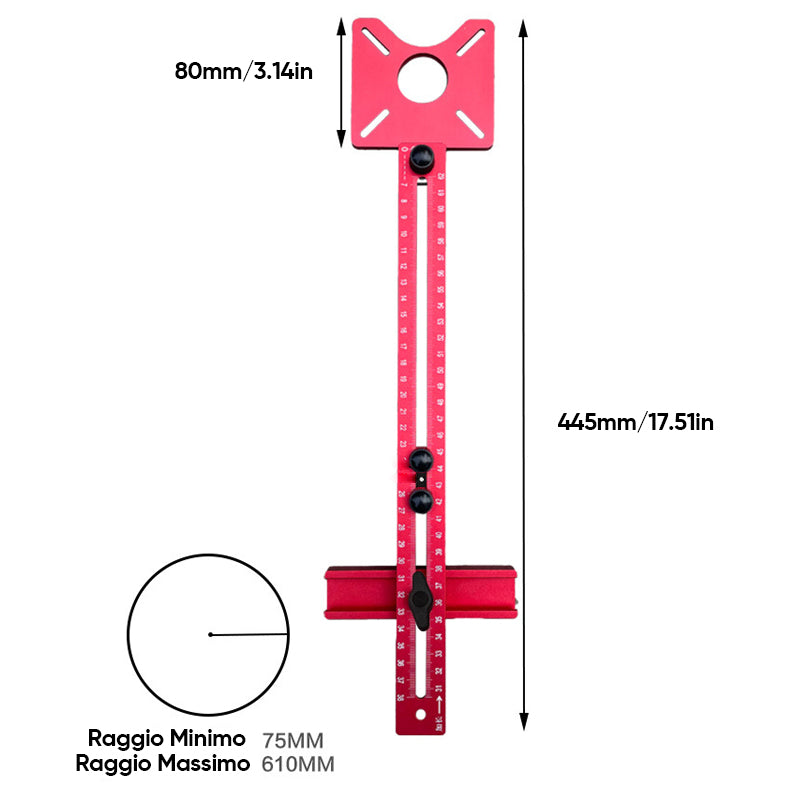 Staffa per scanalatura di fresatura del router 3 in 1