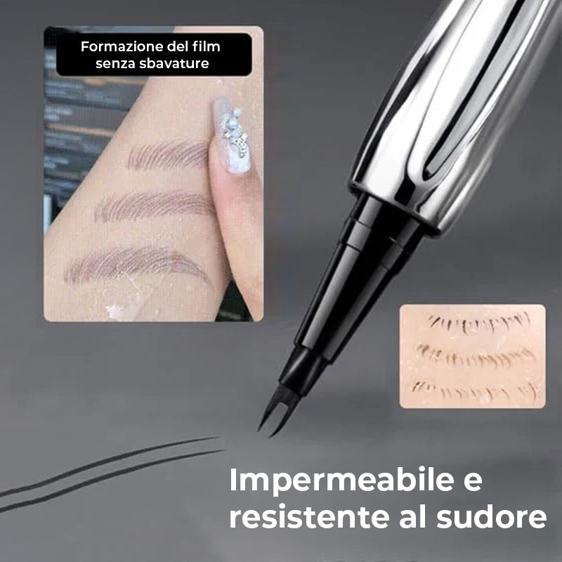 Matita con punta a microforcella Matita per sopracciglia impermeabile a lunga durata