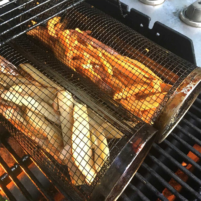Cestino per barbecue cilindrico
