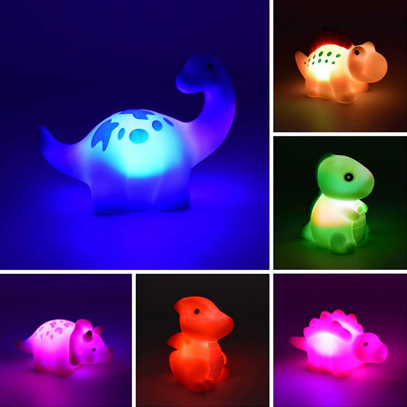 Giocattolo da bagno luminoso a forma di dinosauro