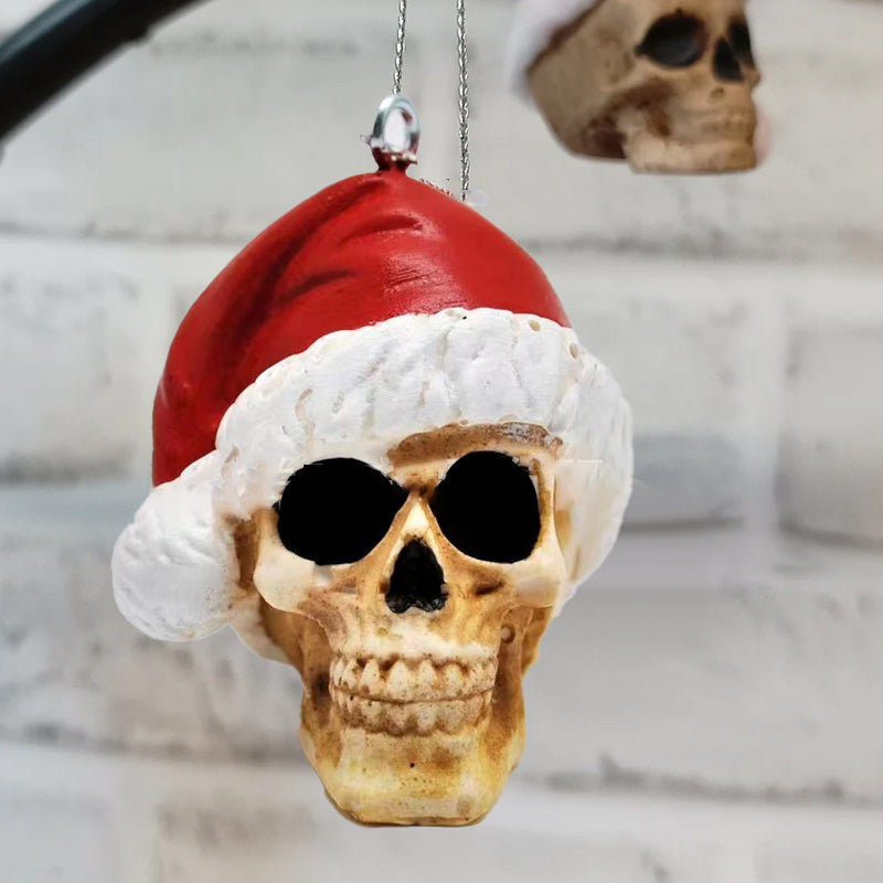 Mini scheletro con cappello di Natale