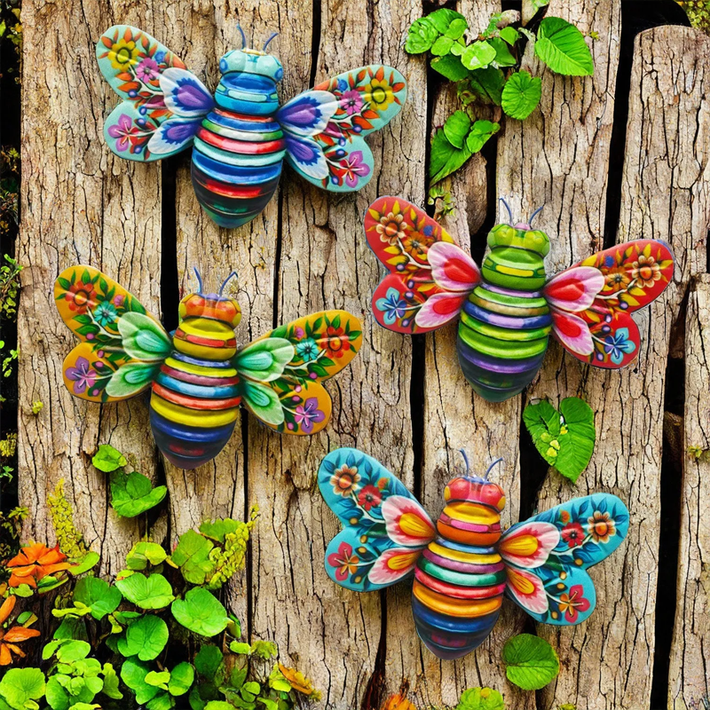 Decorazioni da parete sospese per sculture artistiche in ferro ape per giardino